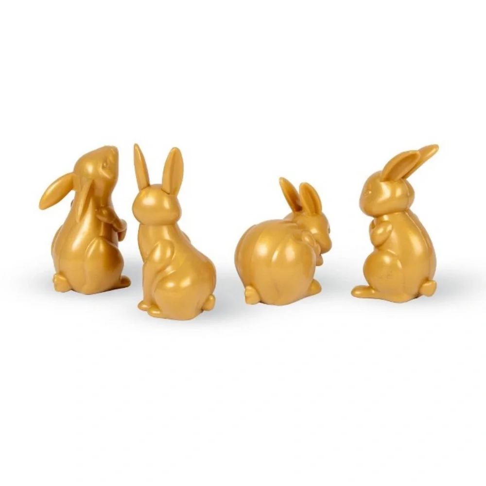 3 for $15 SALE New! Target Bullseye 4pc Bunny Collectibles Gold, Spring 2026